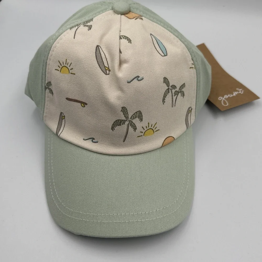 GOUMI Cap Hat StrapBack Adjustable Beach Palm Surf 22-23